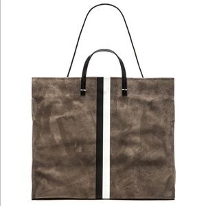 Clare V. Simple Tote in Dark Grey Suede